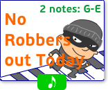 No robbers out tonight song game
